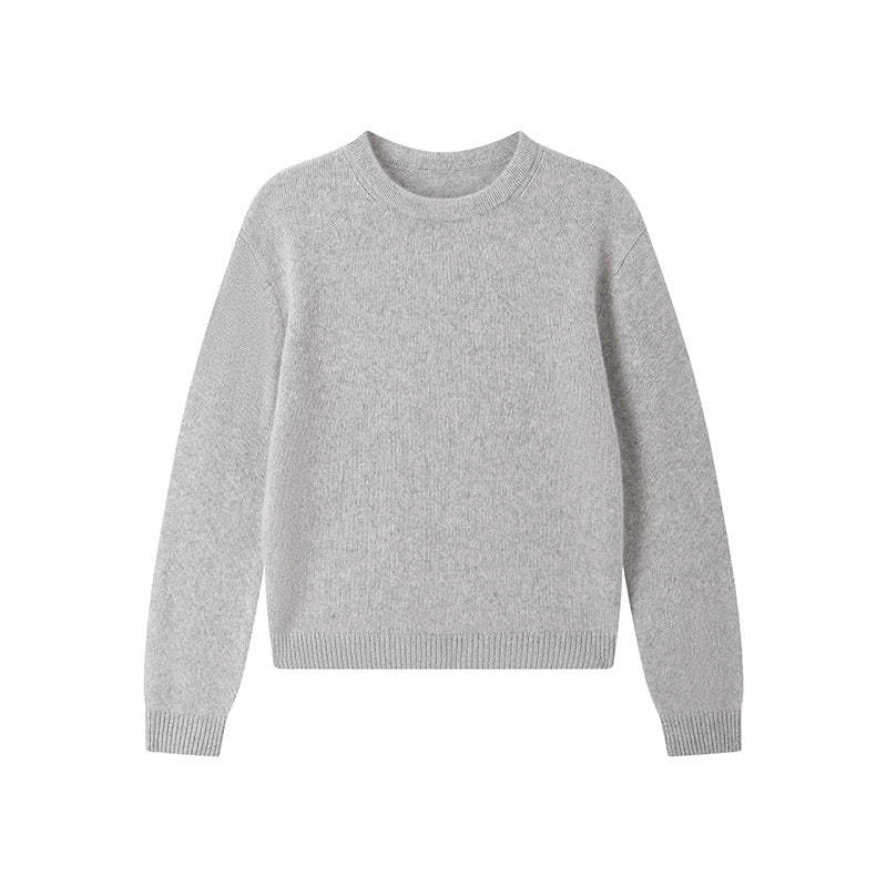 Round Neck Knit Sweater Wool
