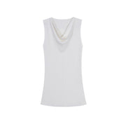 Women's Custom Gray Round Neck Sleeveless Wool Knit Vest | OEM/ODM Knitwear Manufacturer