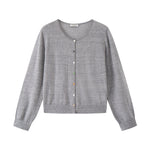 Load image into Gallery viewer, Women's Custom Round Neck Long Sleeve Wool Knit Cardigan | OEM/ODM Knitwear Manufacturer