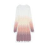 Load image into Gallery viewer, Women's Custom White Round Neck Long Sleeve Knit Dress