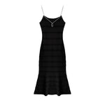 Load image into Gallery viewer, Women's Custom Black &amp; Red V-Neck Sleeveless Knit Dress | OEM/ODM Knitwear Manufacturer