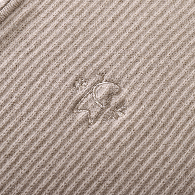 High Neck Long Sleeve Sweater Wool