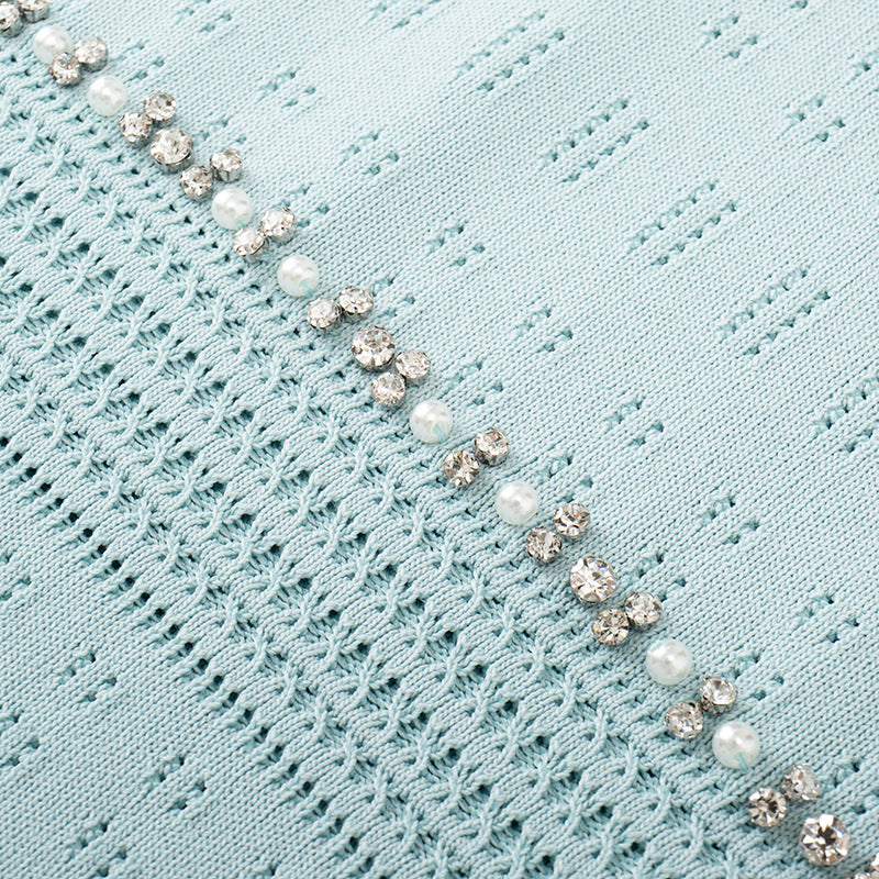 Blue V Neck Sleeveless
