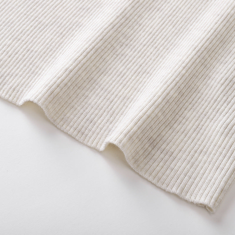 Off Shoulder Knit Sweater Wool