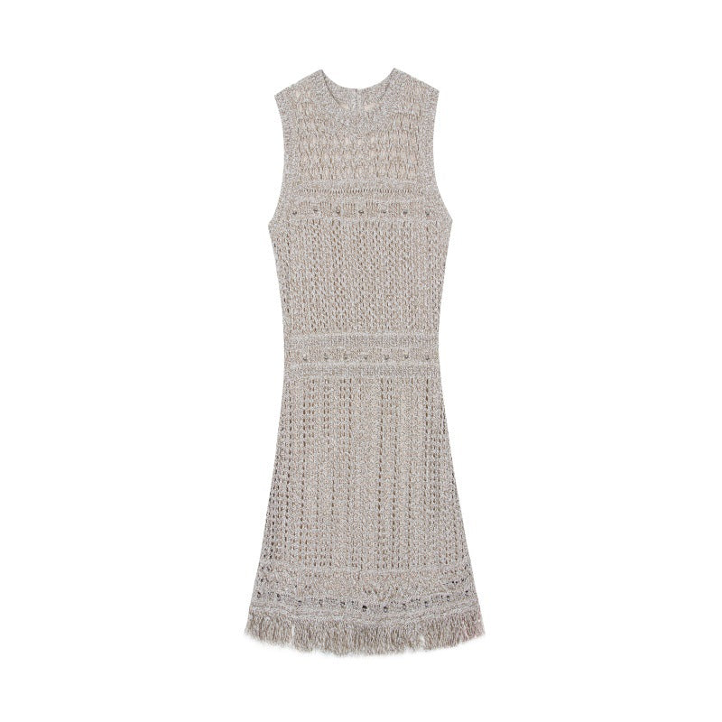 Round Neck Sleeveless Knit Dress