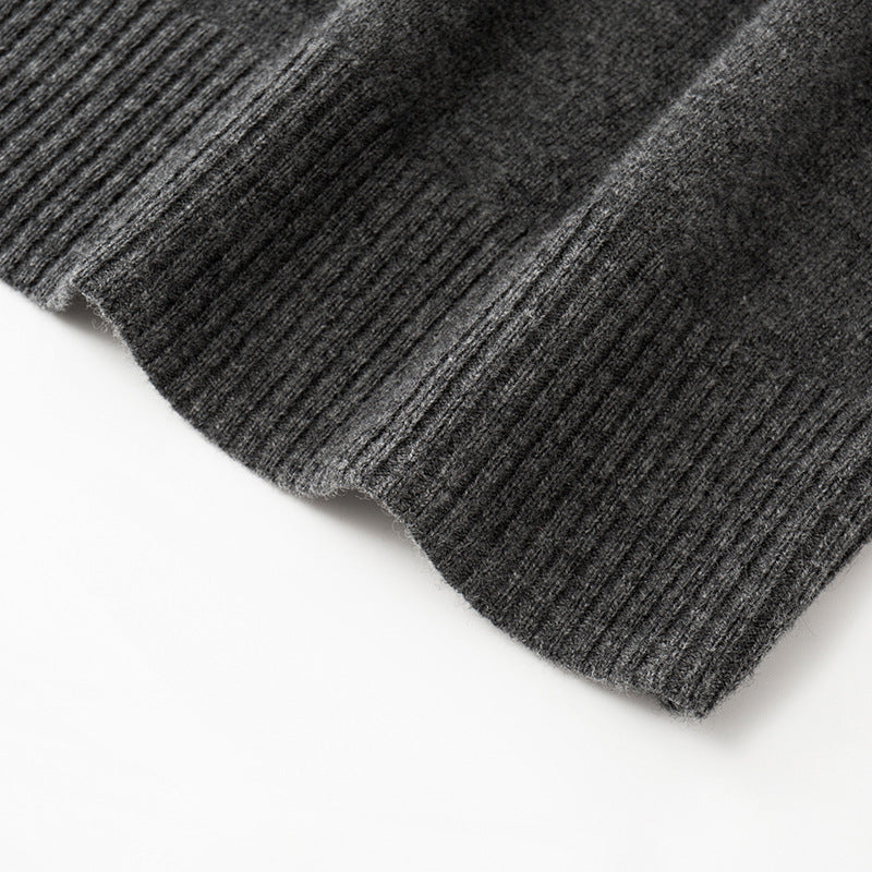 Women's Custom Gray Wool Knit Skirt | OEM/ODM Knitwear Manufacturer