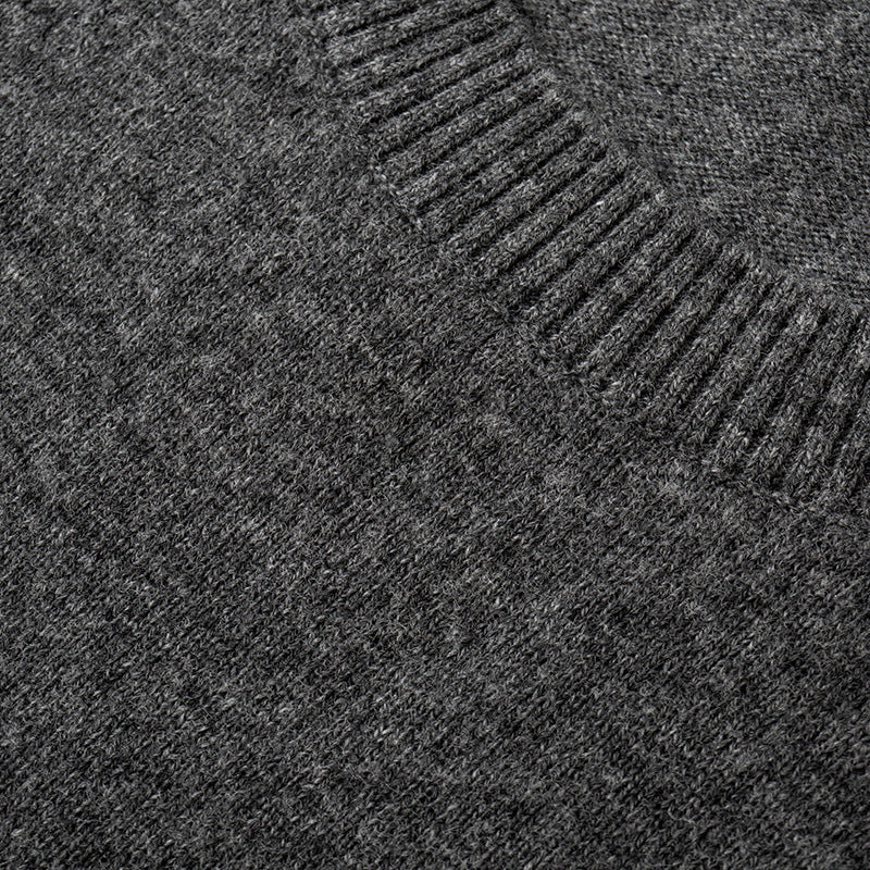 Women's Custom Gray Round Neck Sleeveless Wool Knit Sweater | OEM/ODM Knitwear Manufacturer