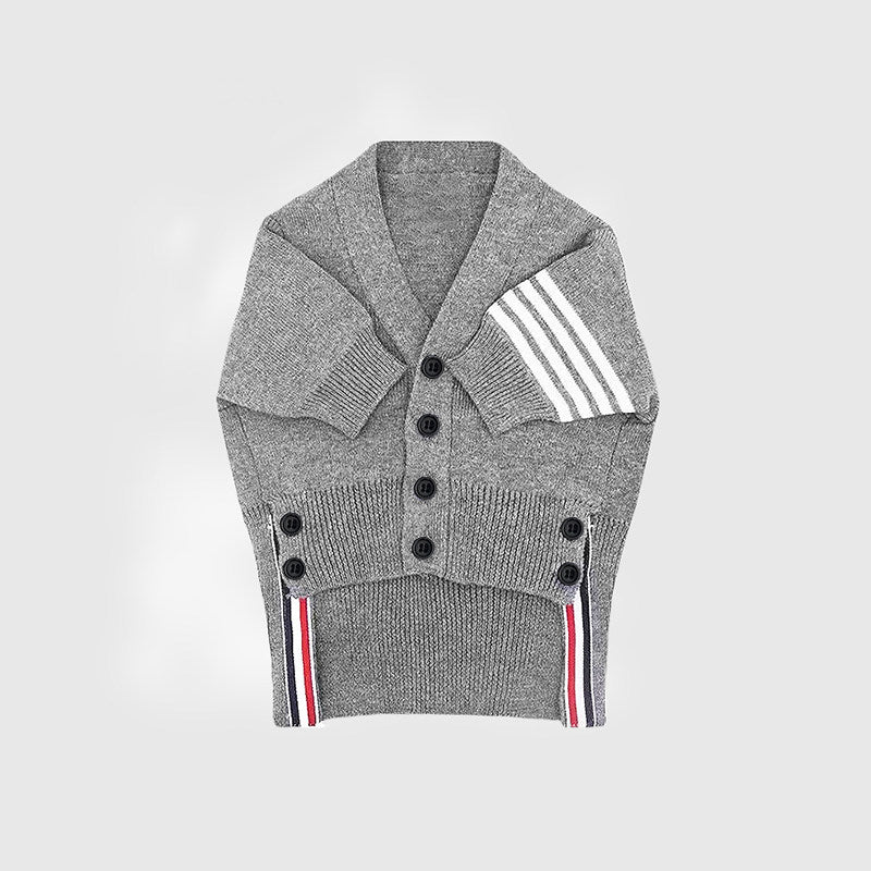 Classic Button-Up Knit Pet Cardigan | Private Label & OEM Ready