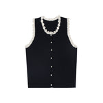 Load image into Gallery viewer, Women's Custom Black Sleeveless Knit Vest | OEM/ODM Knitwear Manufacturer