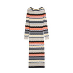 Load image into Gallery viewer, Women's Custom Round Neck Long Sleeve Knit Dress | CaiNan