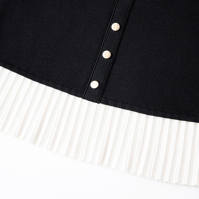 Women's Custom Round Neck Short Sleeve Knit Dress | OEM/ODM Knitwear Manufacturer