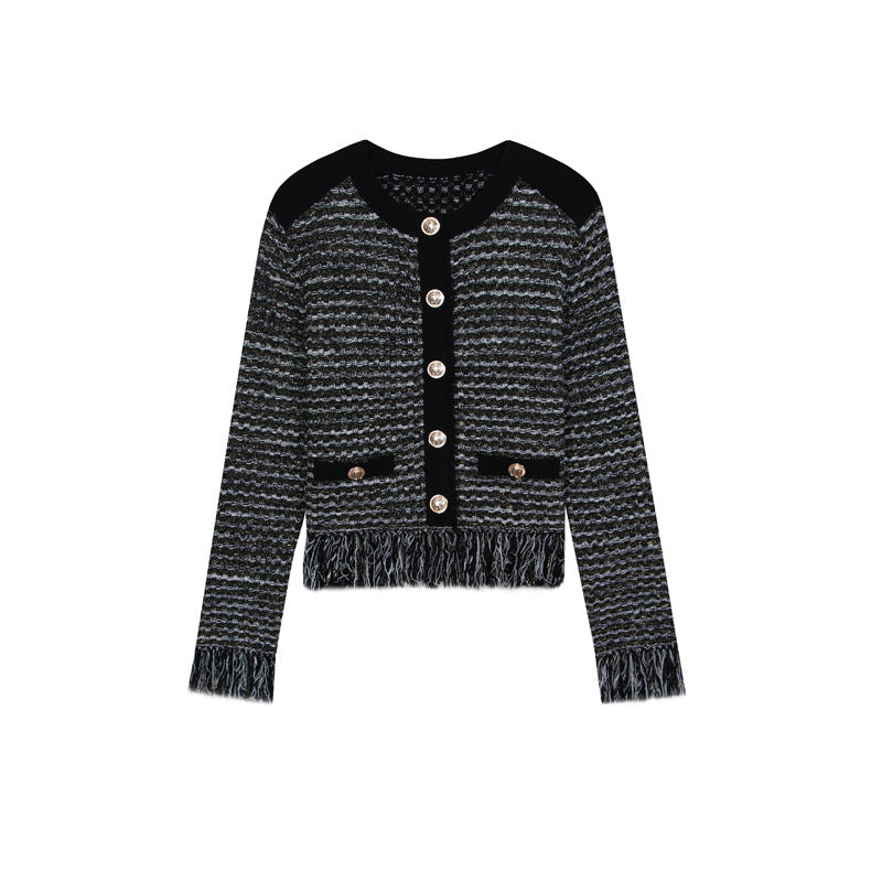 Women's Custom Blue Round Neck Long Sleeve Wool Knit Sweater | OEM/ODM Knitwear Manufacturer