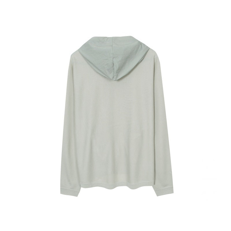 Women's Custom Green Hooded Long Sleeve Tencel Knit Sweater | OEM/ODM Knitwear Manufacturer