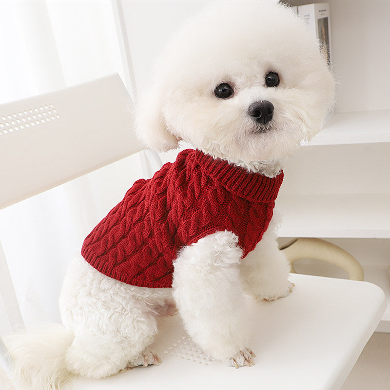 Festive Knit Dog Vest for Small Breeds | Custom OEM Knitwear