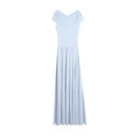 Load image into Gallery viewer, Blue Square Neck Short Sleeve Knit Dress