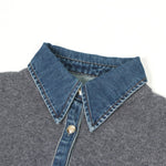 Load image into Gallery viewer, Women's Custom Gray Lapel Wool Knit Sweater | OEM/ODM Knitwear Manufacturer