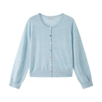 Load image into Gallery viewer, Women's Custom Round Neck Long Sleeve Wool Knit Cardigan | OEM/ODM Knitwear Manufacturer