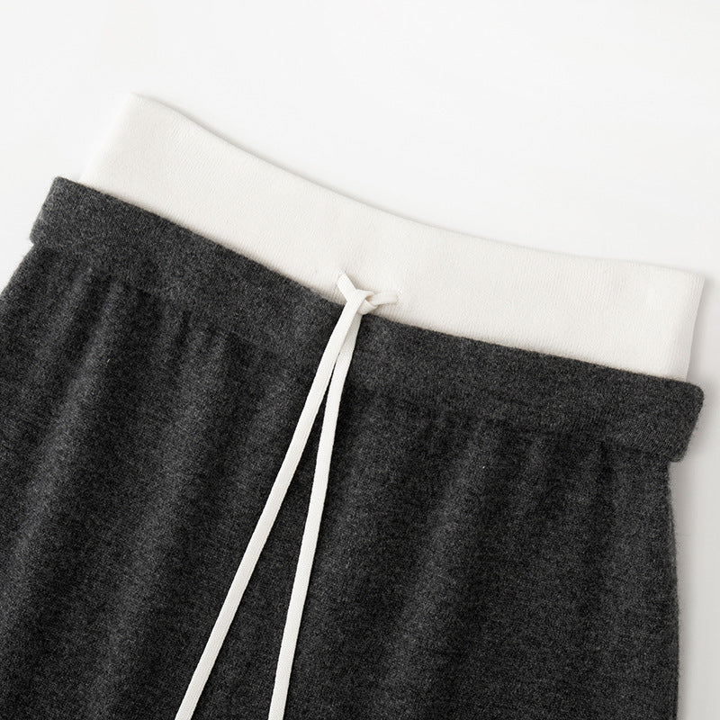 Women's Custom Gray Wool Knit Skirt | OEM/ODM Knitwear Manufacturer