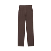 Brown Round Neck Sleeveless Wool