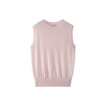 Load image into Gallery viewer, Women's Custom Pink Round Neck Sleeveless Wool Knit Vest | OEM/ODM Knitwear Manufacturer