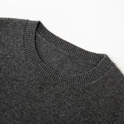 Women's Custom Gray Round Neck Sleeveless Wool Knit Sweater | OEM/ODM Knitwear Manufacturer