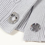 Load image into Gallery viewer, Women's Custom Gray V-Neck Long Sleeve Cotton Knit Sweater | OEM/ODM Knitwear Manufacturer