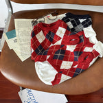 Load image into Gallery viewer, Preppy Red Christmas Pet Sweater | OEM Manufacturing