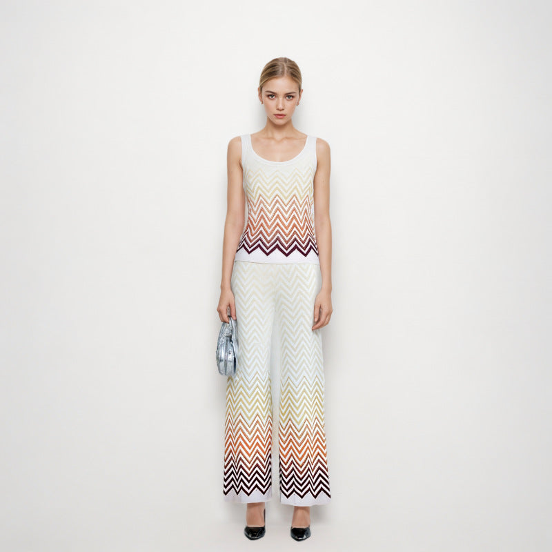 Women's Custom White Sleeveless Knit Top