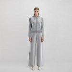 Load image into Gallery viewer, Women's Custom Gray Hooded Long Sleeve Knit Sweater | OEM/ODM Knitwear Manufacturer