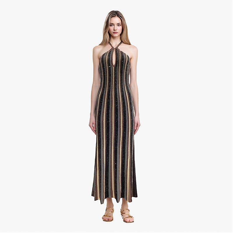 Women's V-Neck Sleeveless Knit Dress