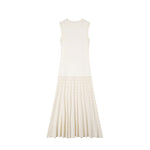 Load image into Gallery viewer, Women's Custom White Round Neck Sleeveless Knit Dress | OEM/ODM Knitwear Manufacturer